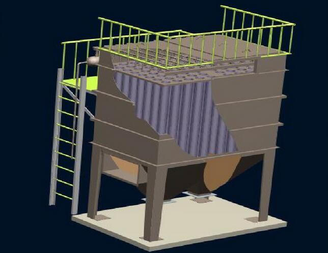 扁布袋除塵器的電腦模擬結構圖